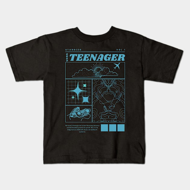 Teenager Kids T-Shirt by Standizo